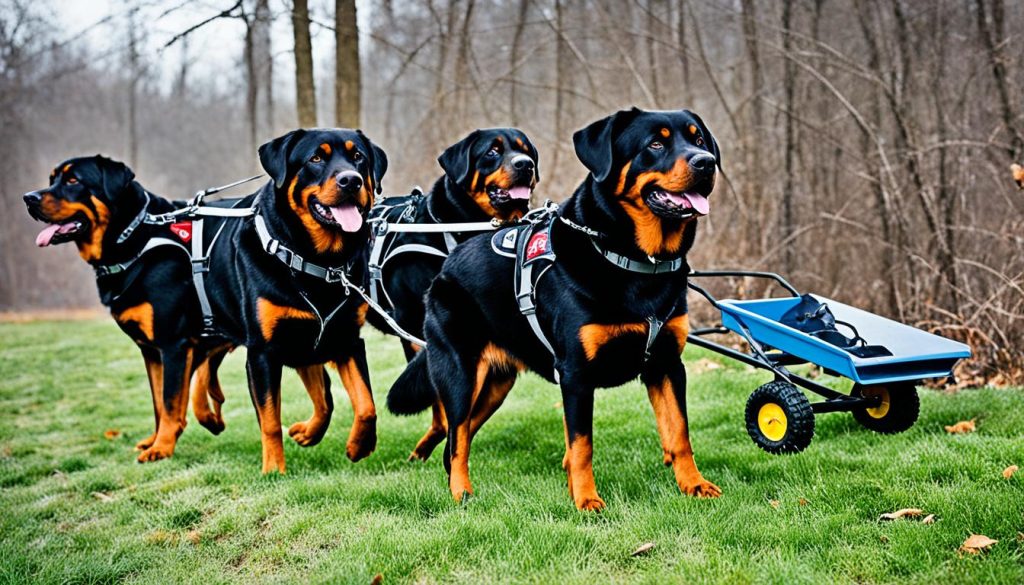 Rottweiler working dogs