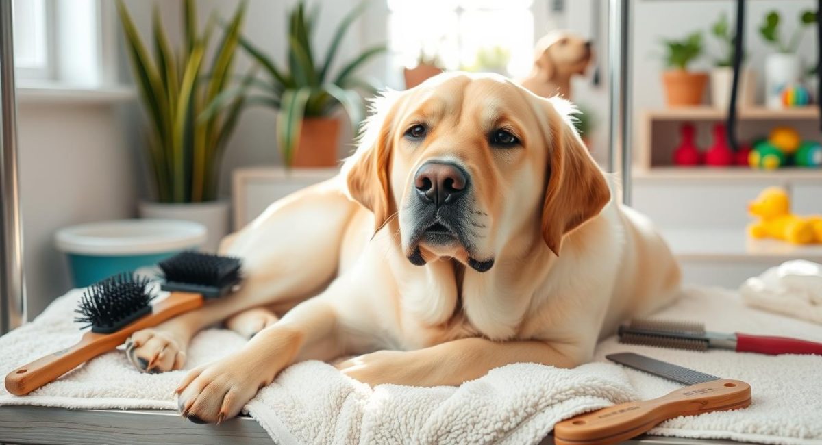 How often should I groom my Labrador Retriever?