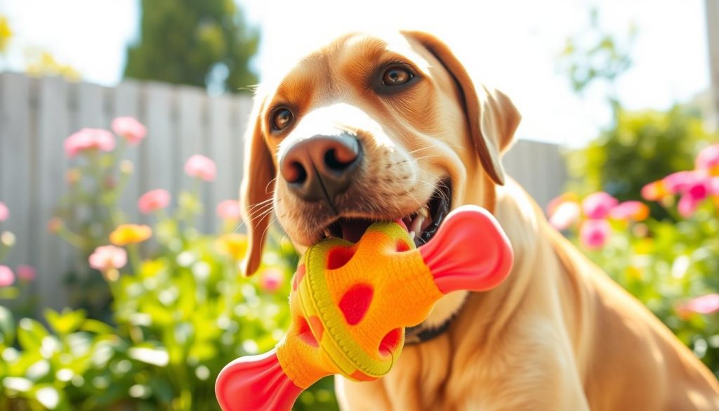 Labrador Retriever chewing