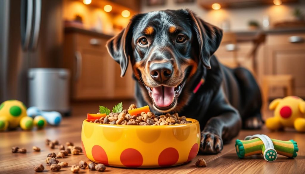 Labrador Retriever eating