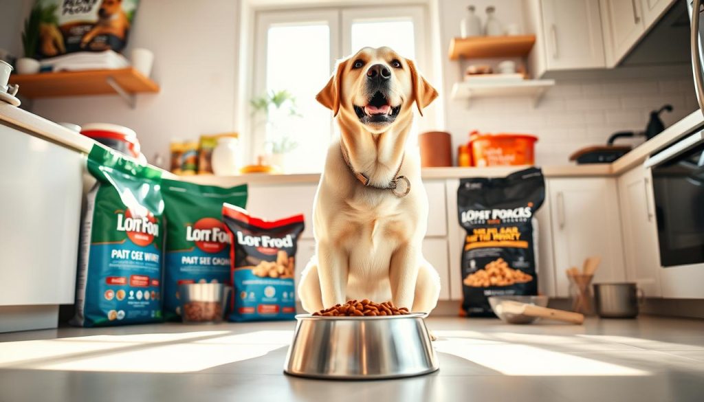 Labrador Retriever feeding