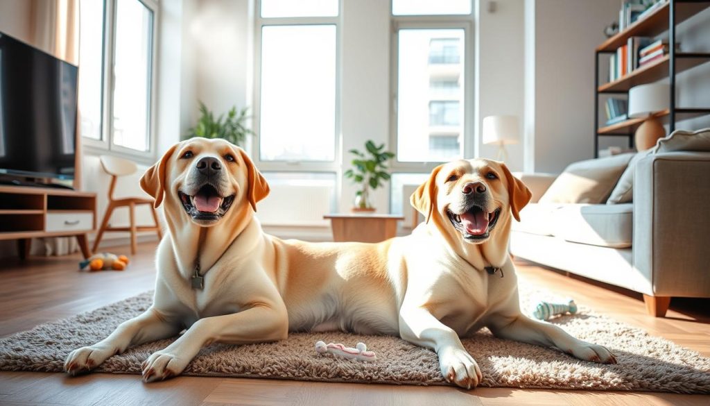 Labrador Retriever in apartment