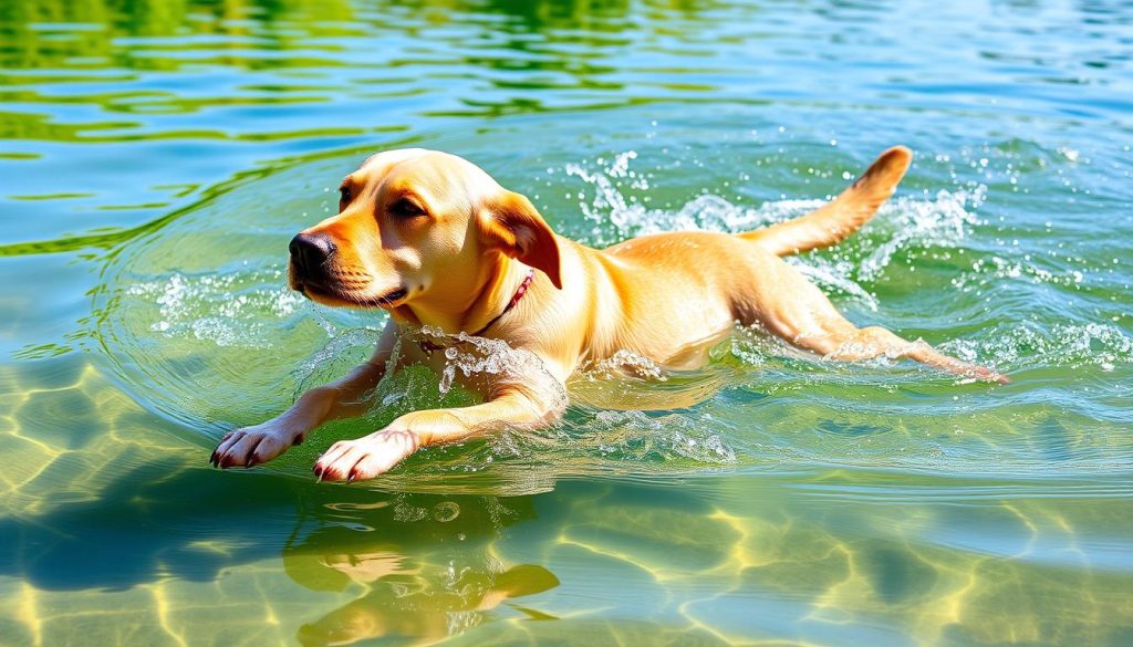 Labrador Retriever swimming