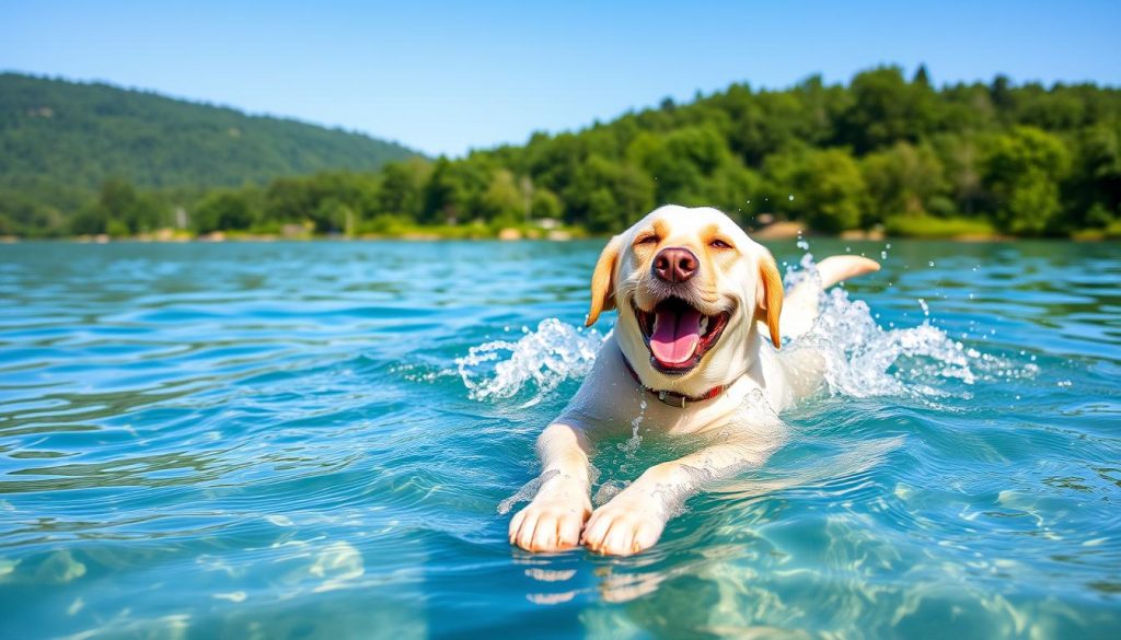 Labrador Retriever swimming