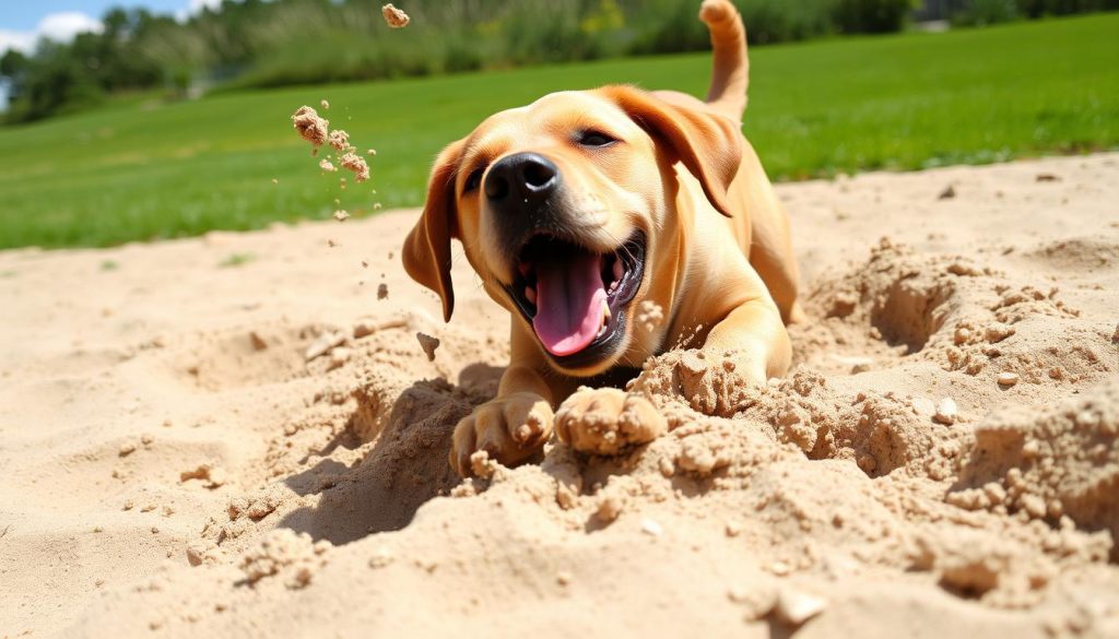 Labrador digging