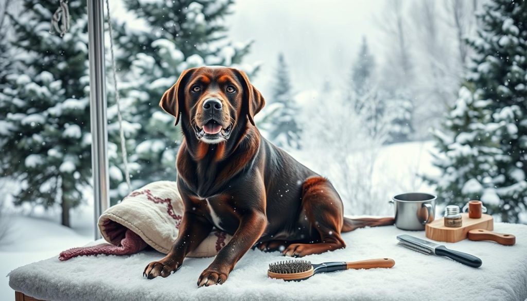 Labrador grooming