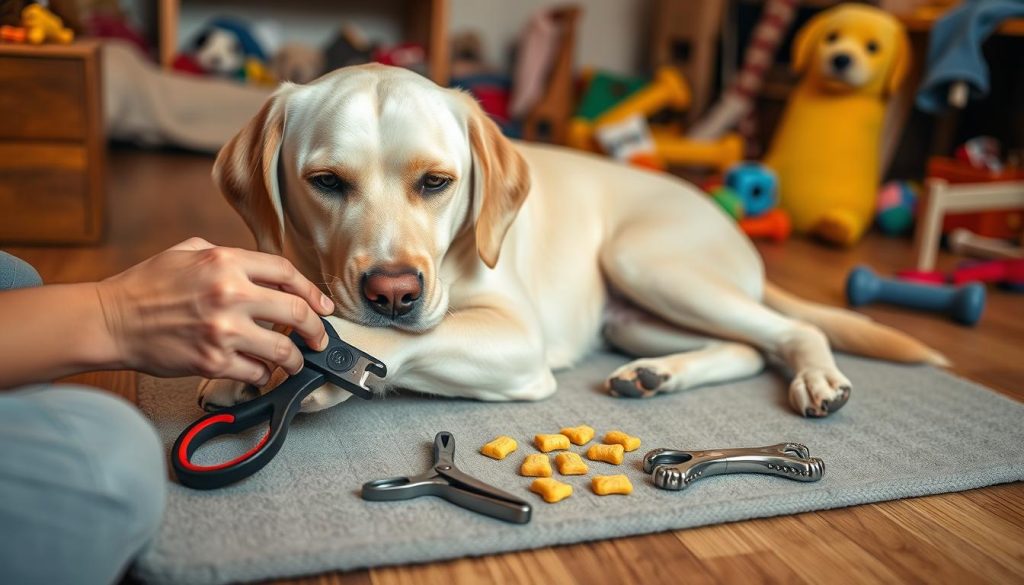 training Labradors for nail trimming